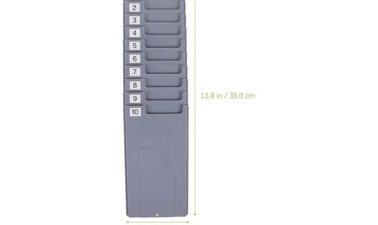 NEW Wall Mounted Time Card Holder Plastic
