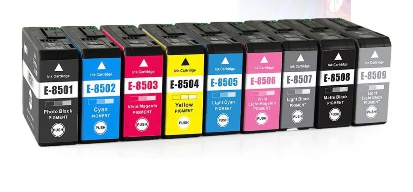 NEW $180 9pcs T850 Ink Cartridge T8501-T8509