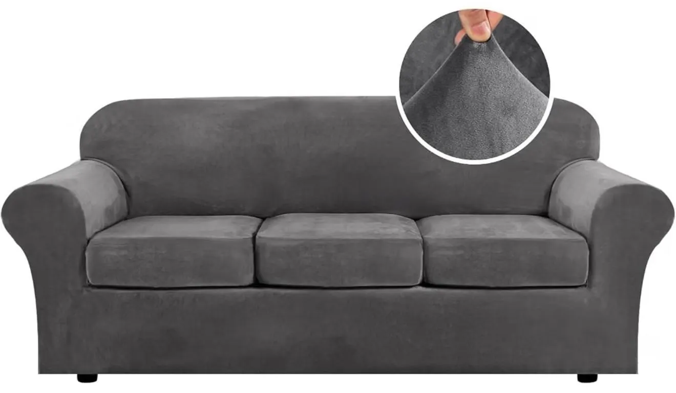 $60 Velvet Sofa Covers for 3 Cushion Couch High
