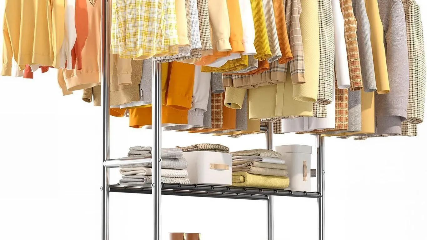 NEW $120 Double Rod Clothing Racks