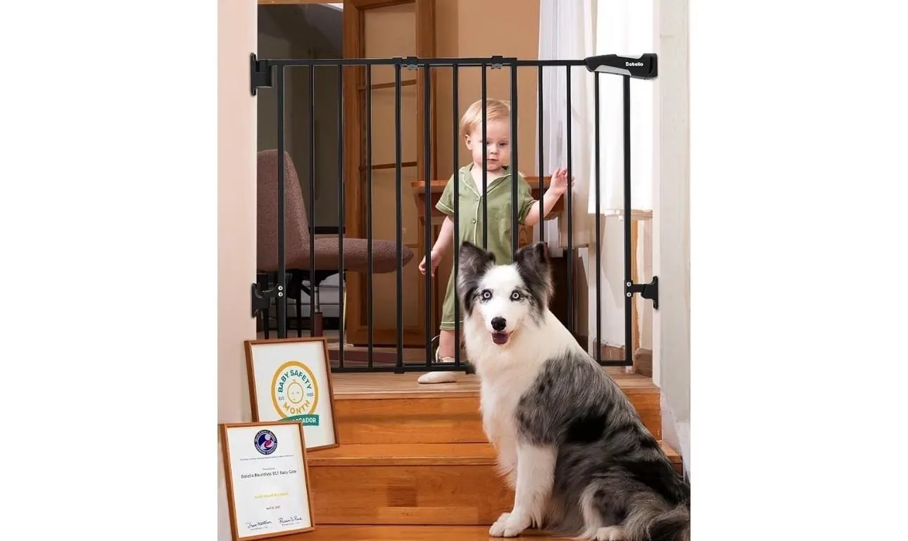 $60 Babelio No Bottom Bar Baby Gate,
