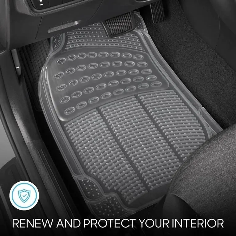 $40 BDK Floor Mats for Cars, Set of 3, All-Weather