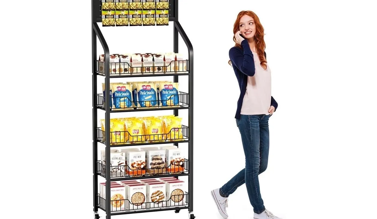 $120 65" 5 Tier Snack Rack Display Stand