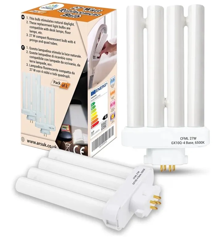 2pk (27-Watt 6500K) Daylight Compact light bulbs