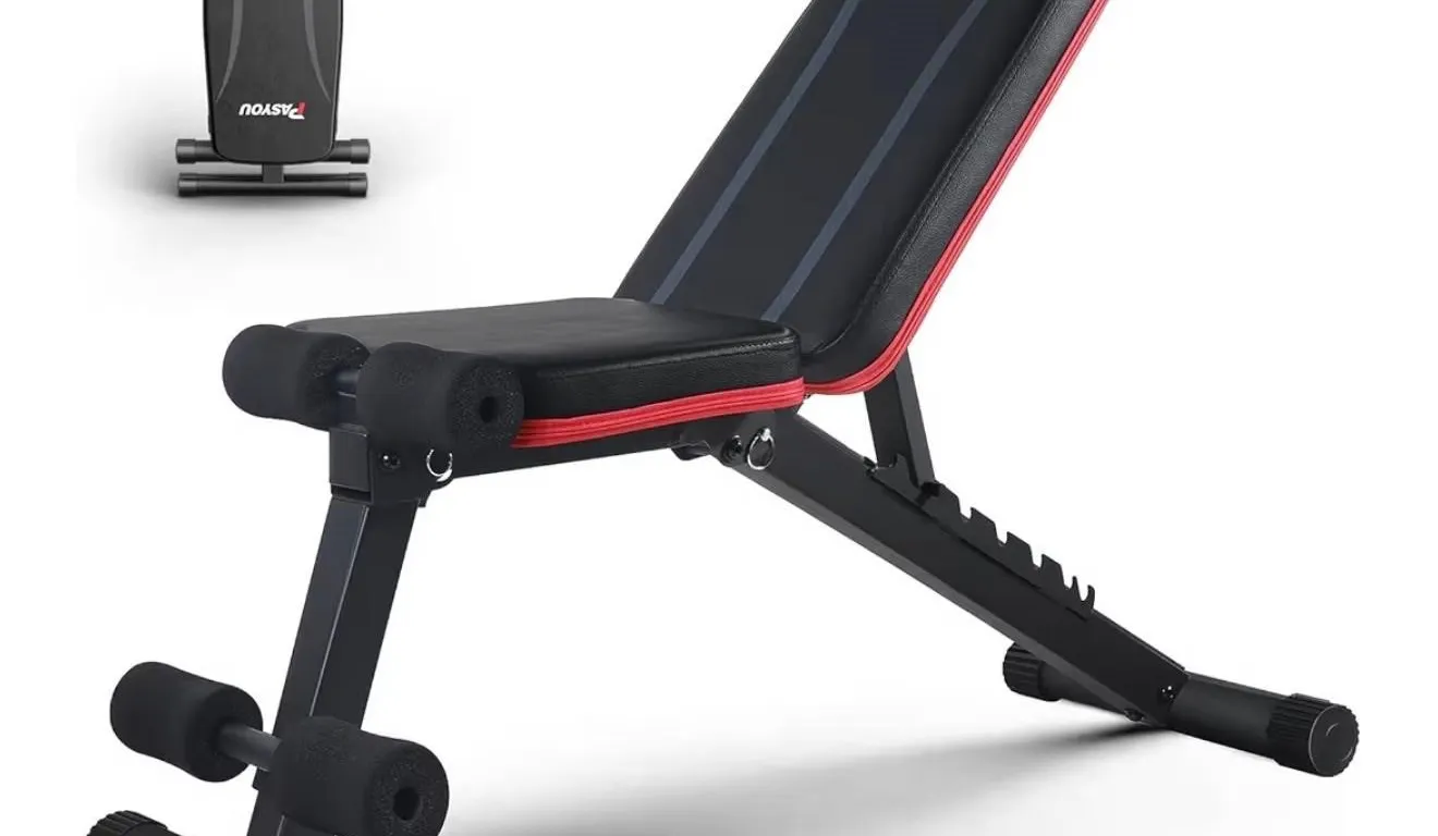 $150 PASYOU Adjustable Weight Bench, Foldable