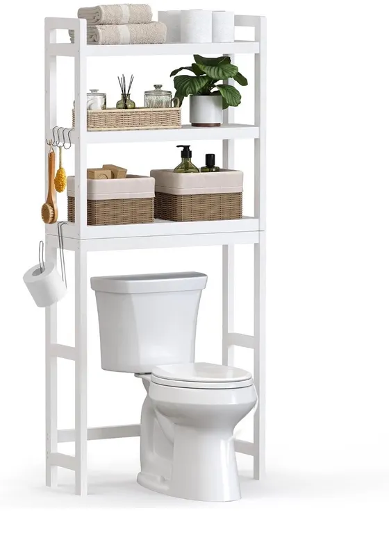 NEW $80 3-Tier Over The Toilet Storage