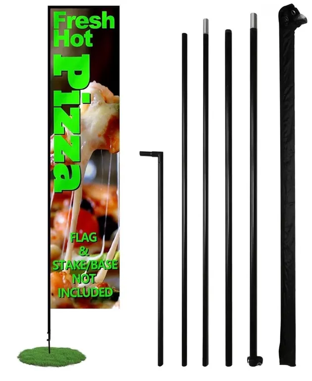 $46 (3Ft X 11Ft) Rectangle Feather Flagpole Set
