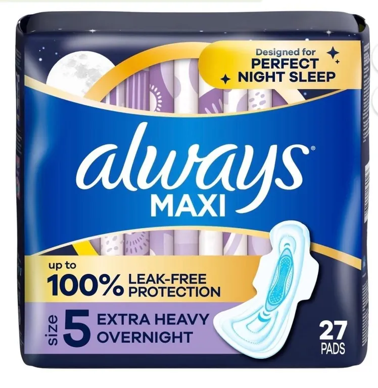 NEW (5) 24-ct Always Pads Maxi Overnight