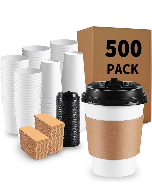 NEW $140 500 Pack Paper Coffee Cups