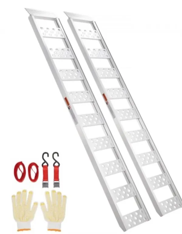 $169 VEVOR Aluminum Ramps, 1250lbs, Straight Ramp