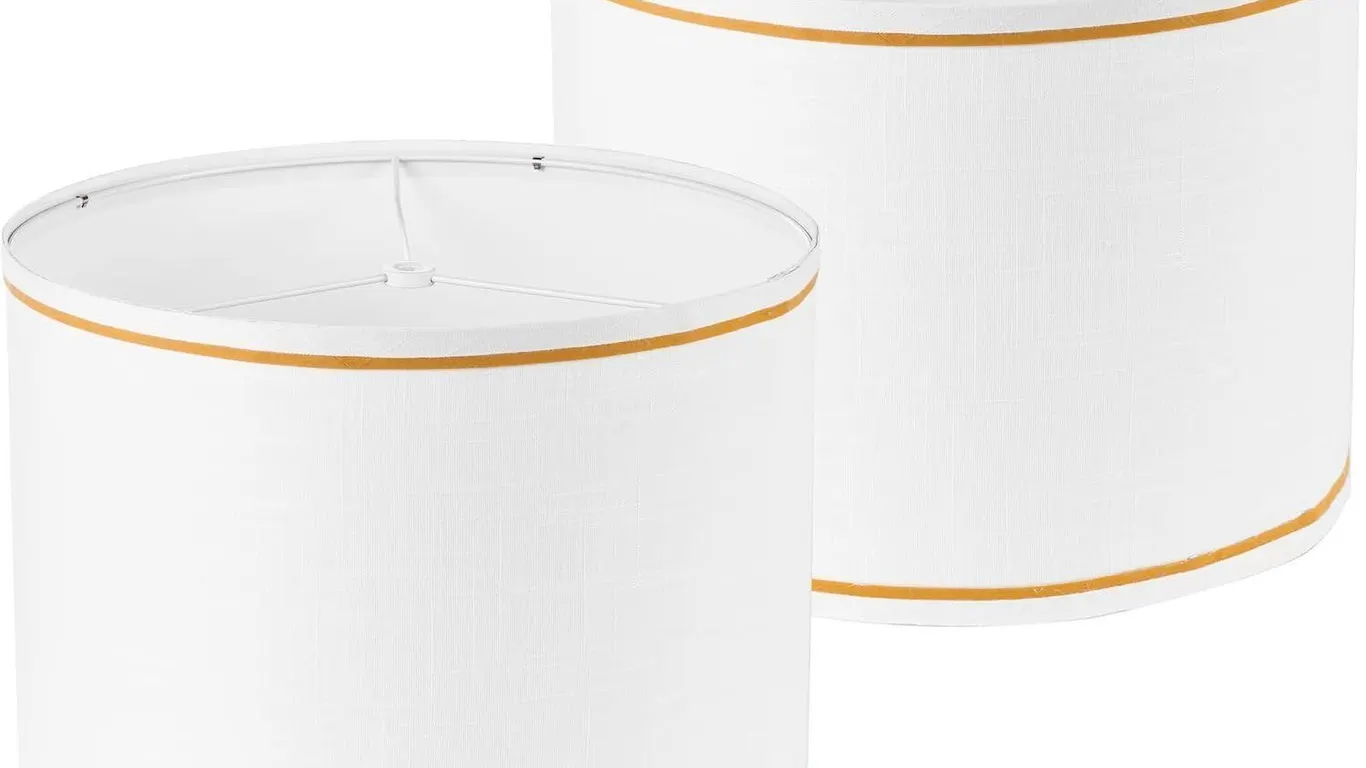 NEW $40 (Set of 2) Drum Lamp Shades