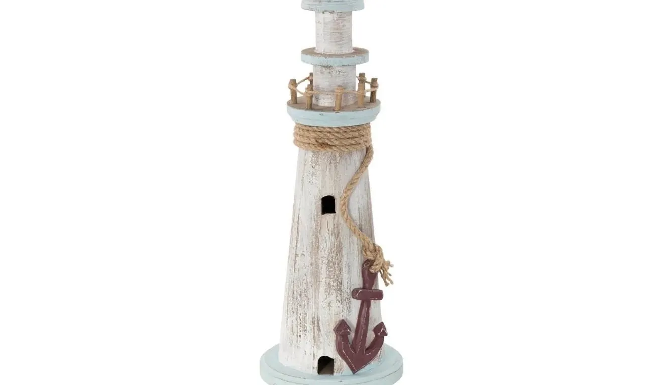 $37 Deco 79 Coastal Wood Light House Sculpture