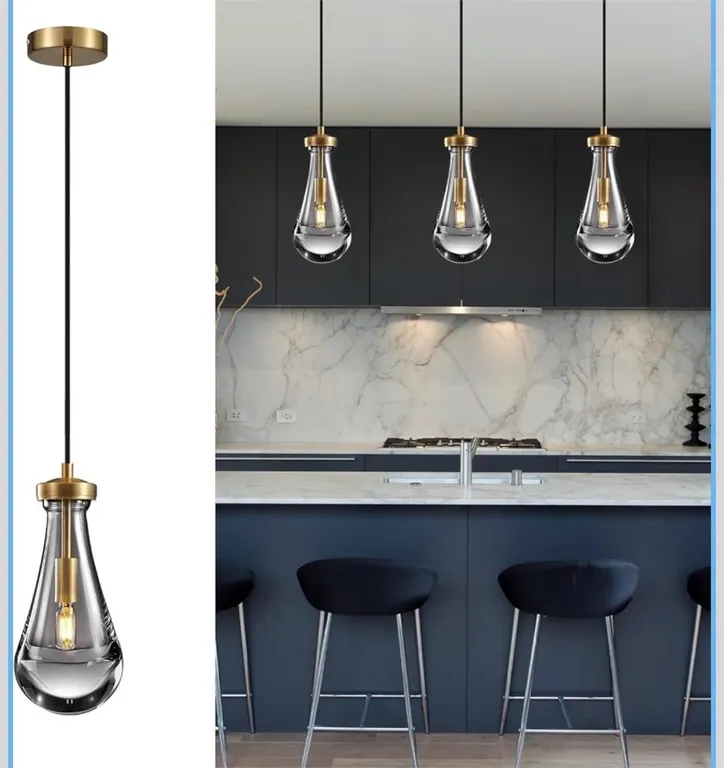 NEW $264 Raindrop Pendant Light Fixtures Set of 3