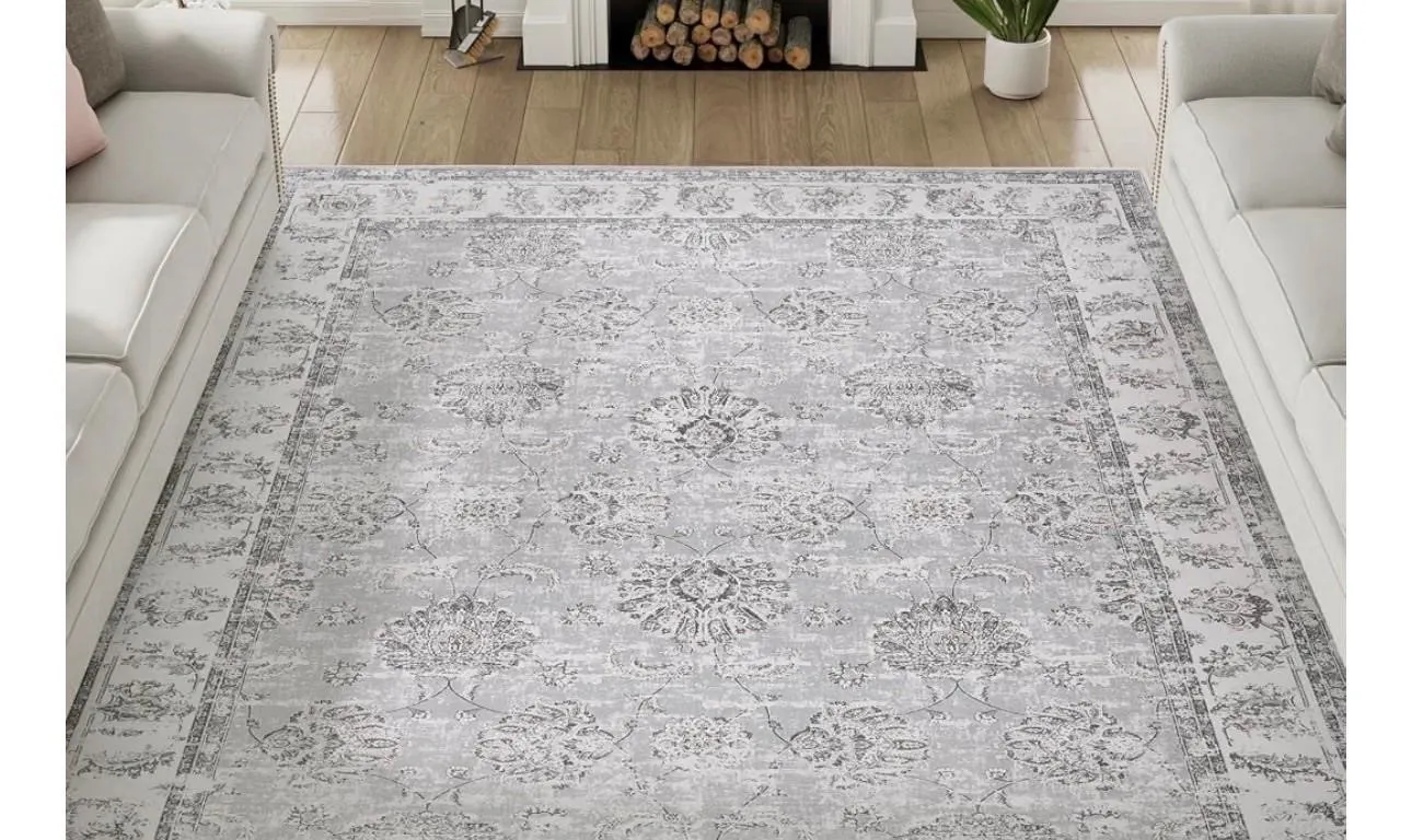 $130 COLLACT Area Rug 8x10 Grey
