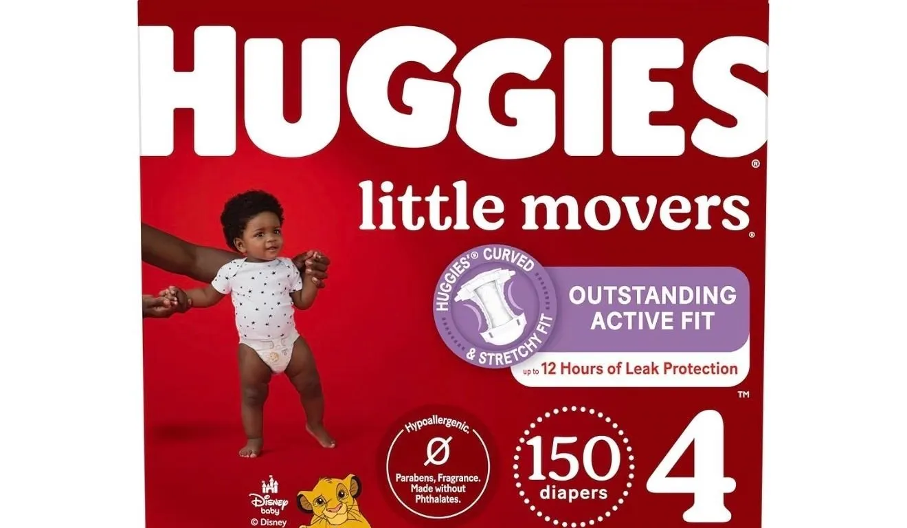 NEW $44 (4) Huggies Size 4 Diapers, Little Movers