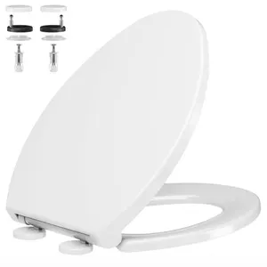 NEW $65 Elongated Toilet Seat with Cover Quiet