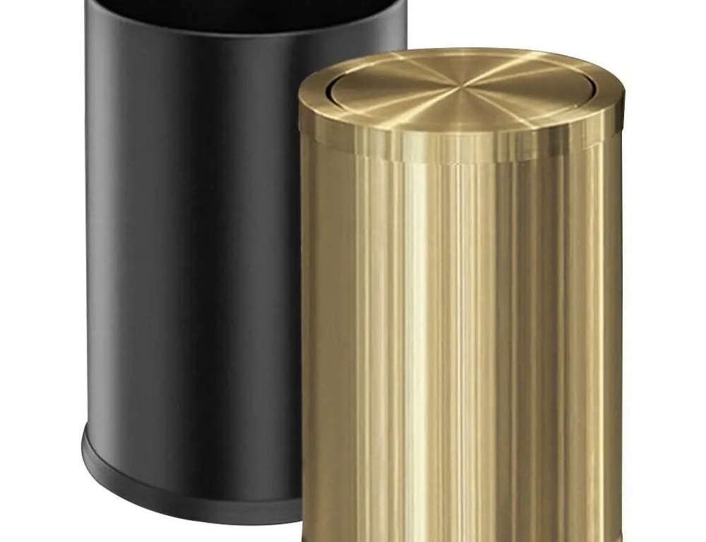 NEW $101 Small Trash Can w/ Flipping Lid