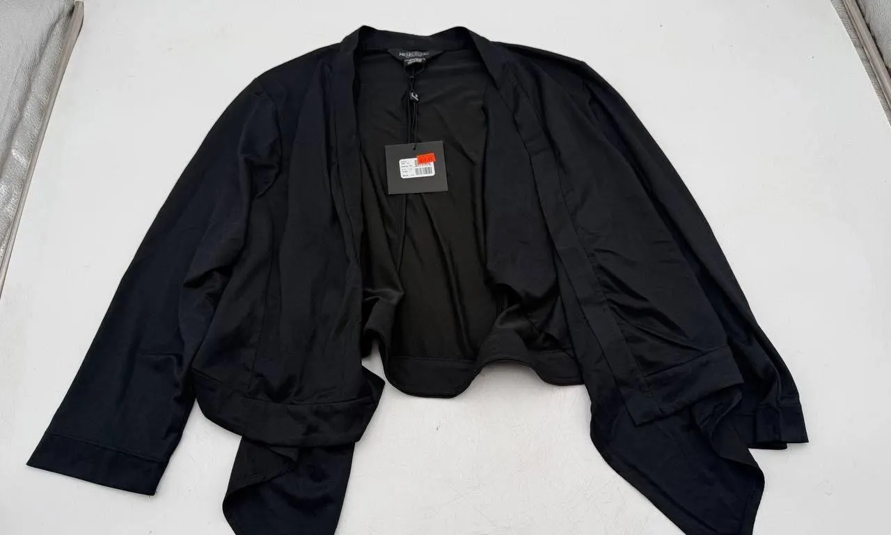 Michel Studio Black Open Front Cardigan