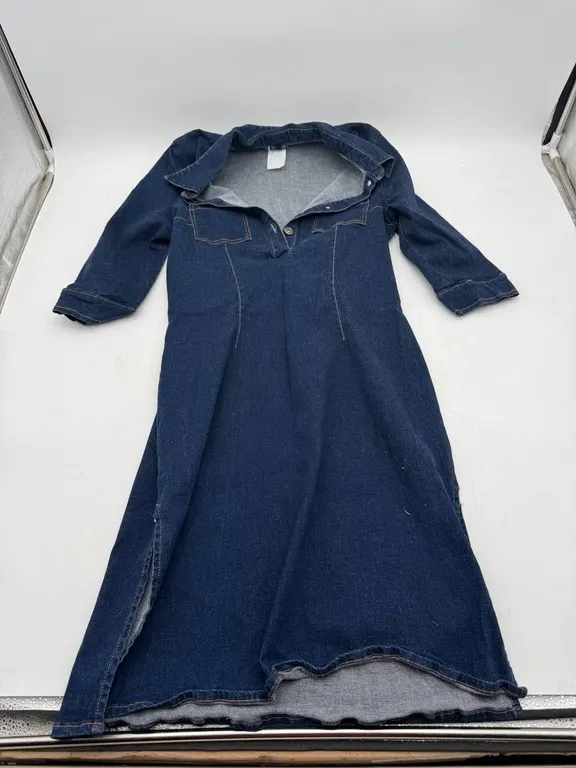 Le Ch�teau Y2K Denim Maxi Dress Size L