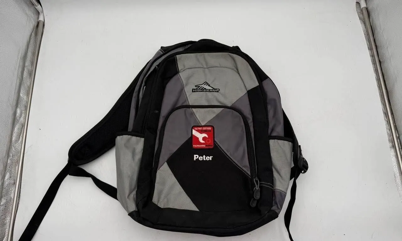High Sierra Padded Backpack Black Gray