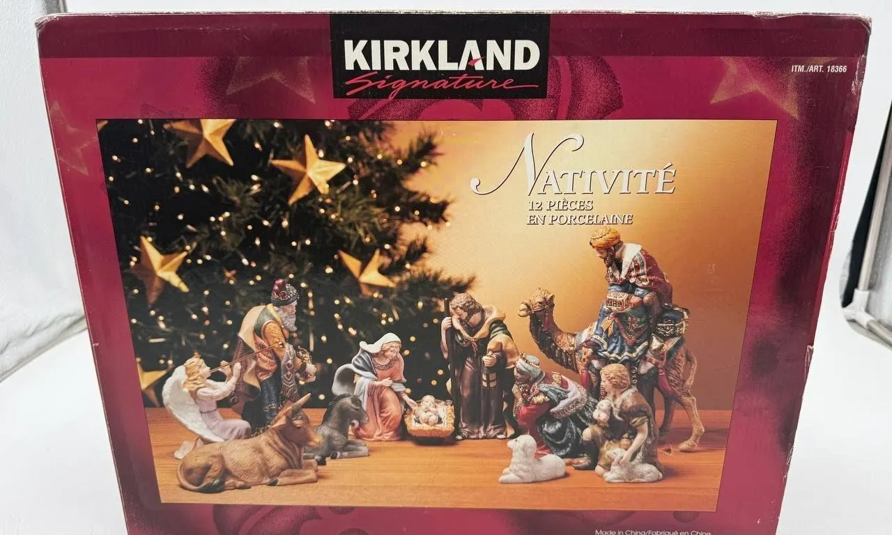 Kirkland Signature 12-Piece Porcelain Nativity Set