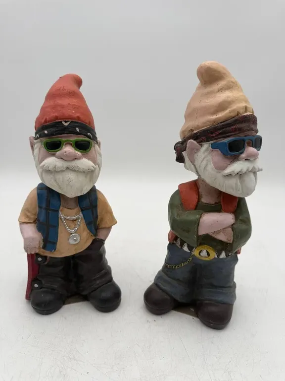 For Living Biker Bobblehead Gnomes Set of 2