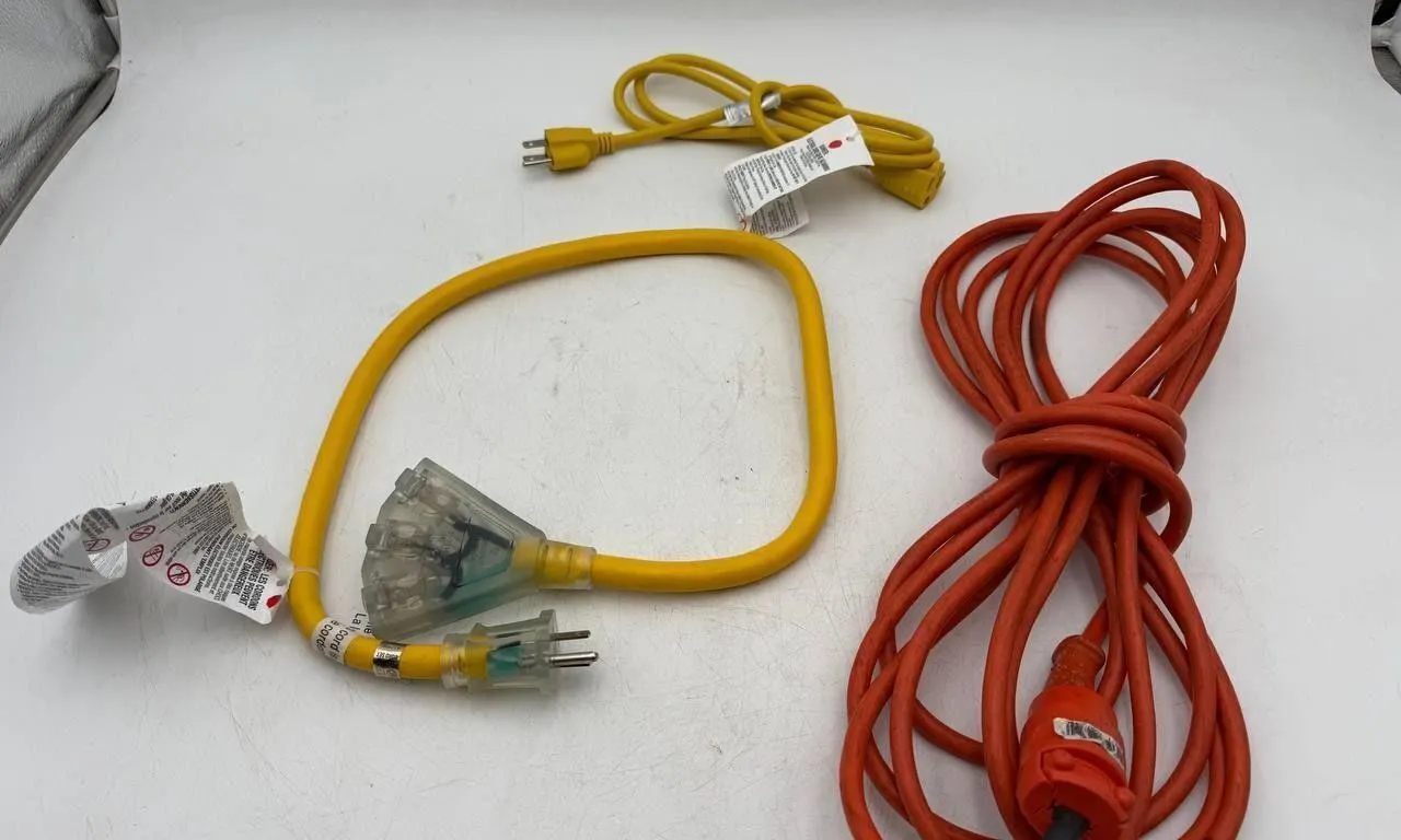 Heavy Duty Extension Cord Lot � 3 Pieces