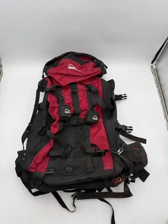 Sierra Large Hiking Backpack Red & Black L/G