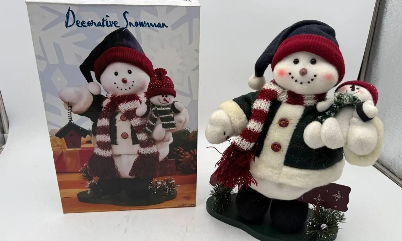 Decorative Snowman Christmas Figure with Box
