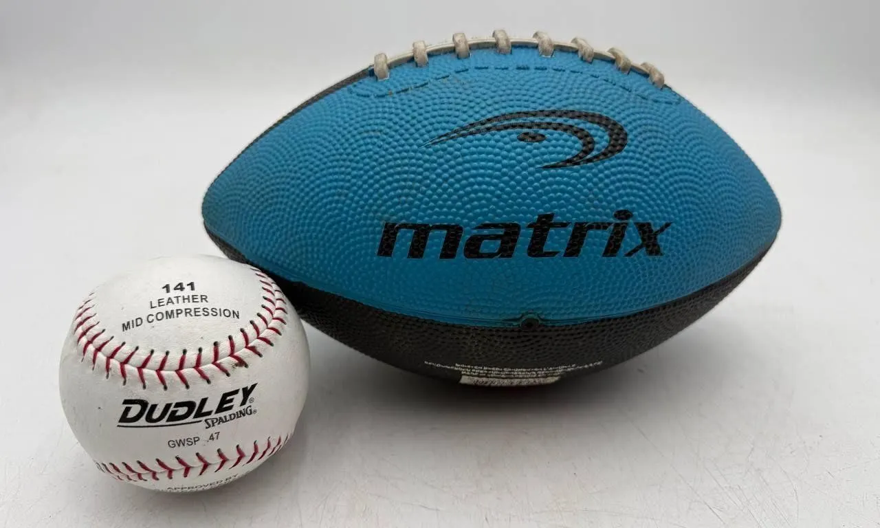 Matrix Football & Dudley Leather Baseball Lot