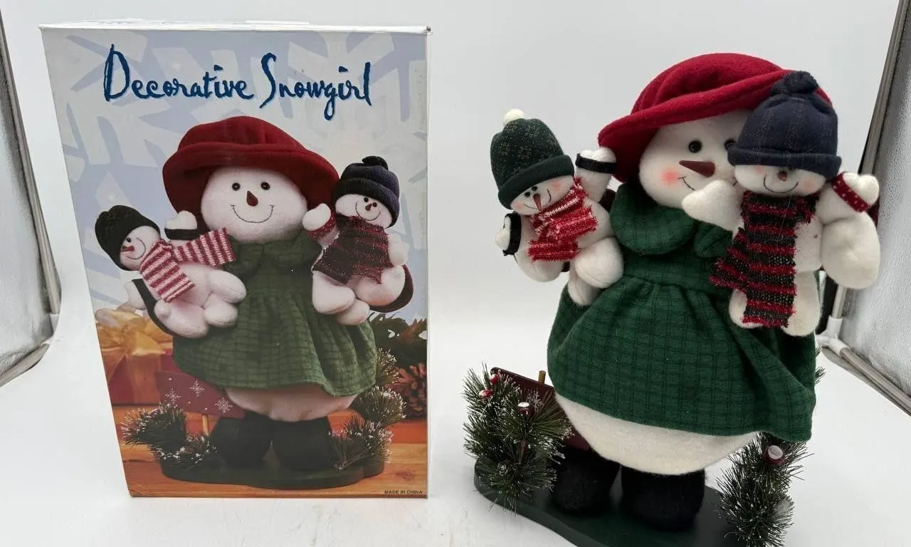 Decorative Christmas Snowgirl with Snowmen � 16�
