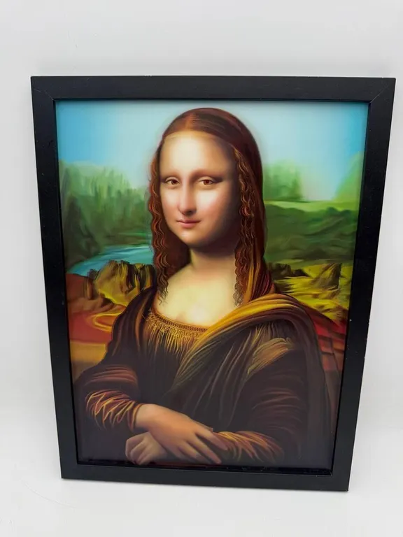 3D Lenticular Mona Lisa Framed Picture 17� x 13�