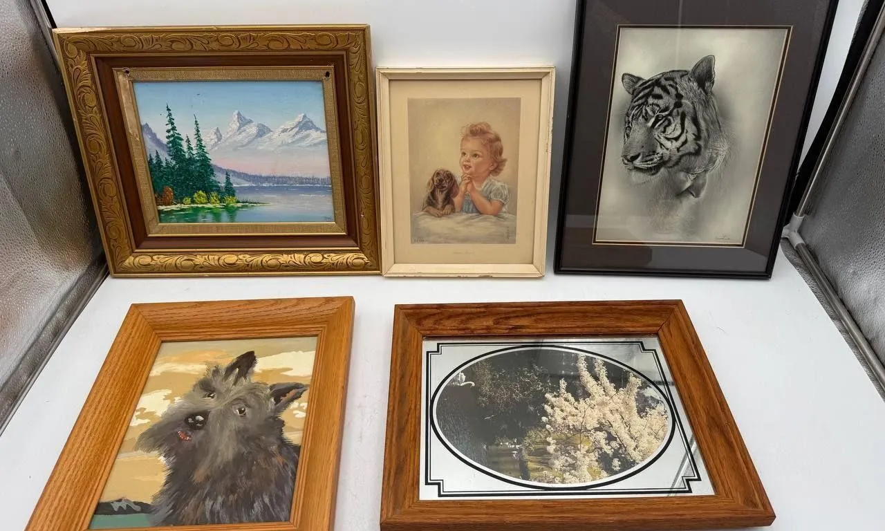 Vintage Framed Art & Prints Lot � 5 Pieces