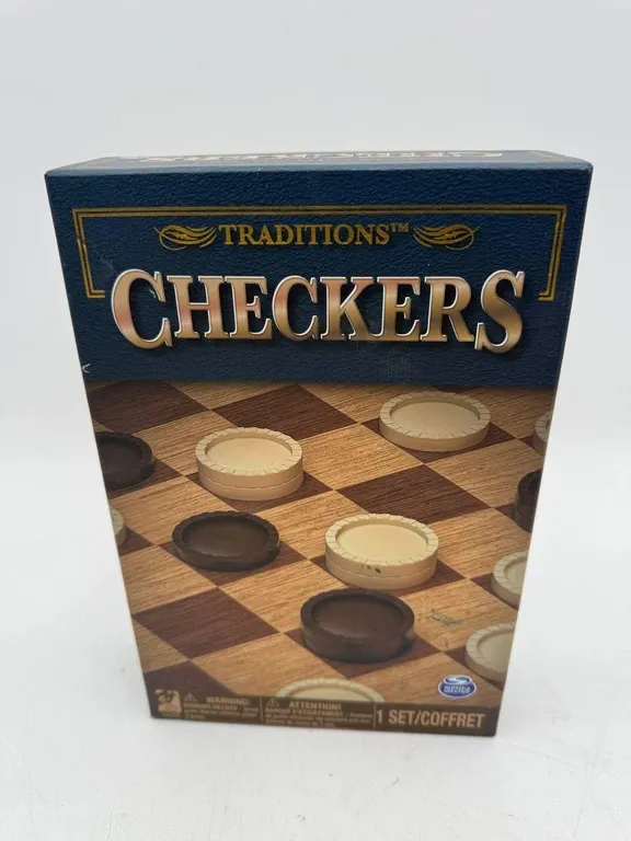 Traditions Checkers Classic Board Game Set