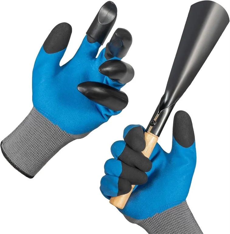 NEW 4 Pairs Garden Gloves w/Claw & Trowel Purp/Grn