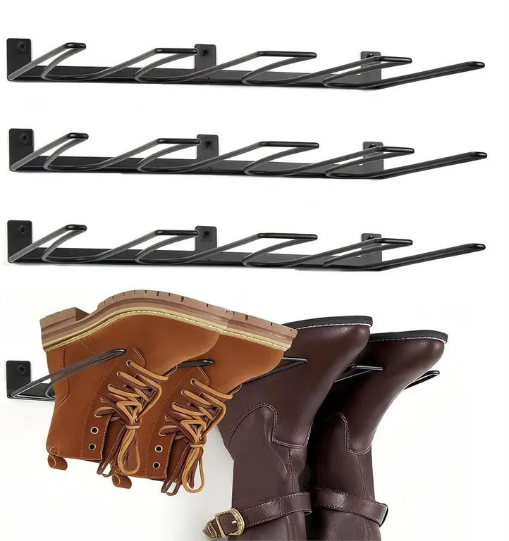 NEW $77 HD Hanging Boot Rack Organizer-8 Pairs