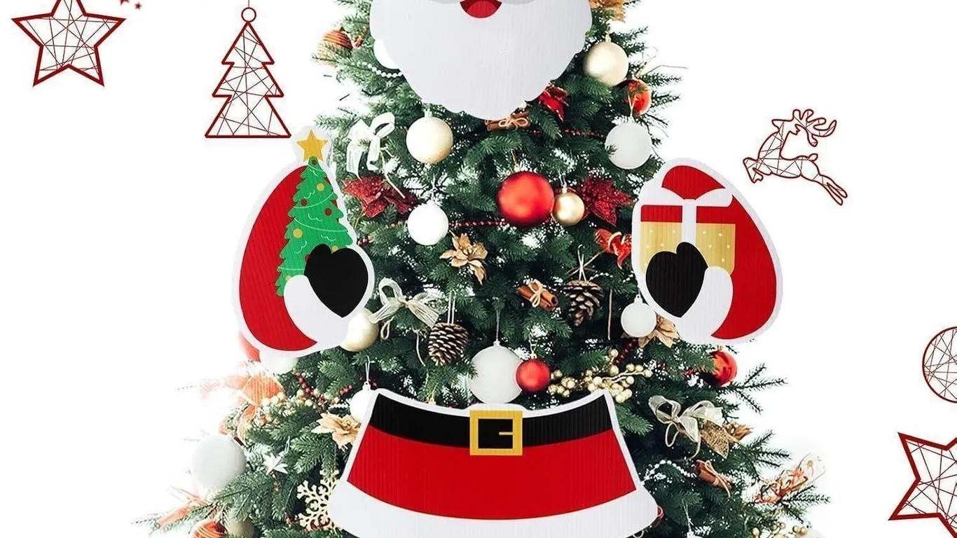 NEW 4PK Santa Claus Christmas Tree Toppers