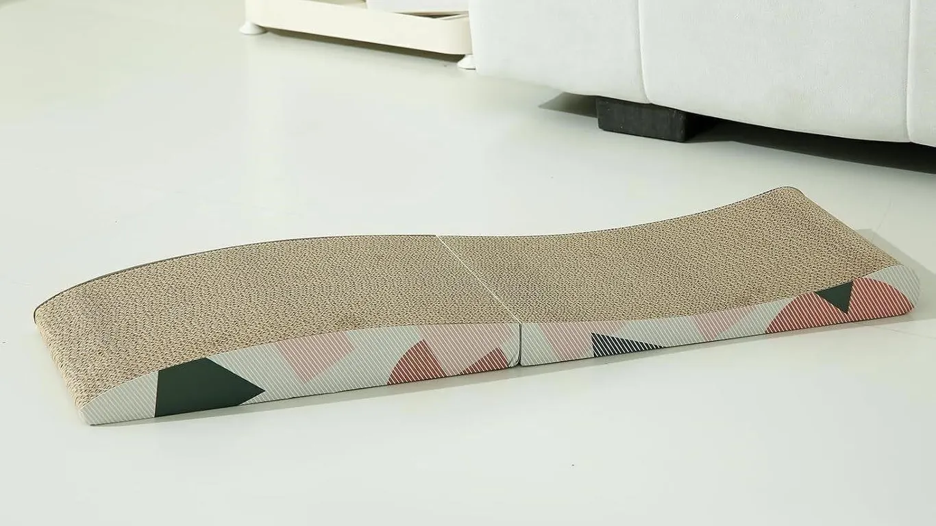 SEALED Foldable Dbl Sided Curved Cat Scratch Pad
