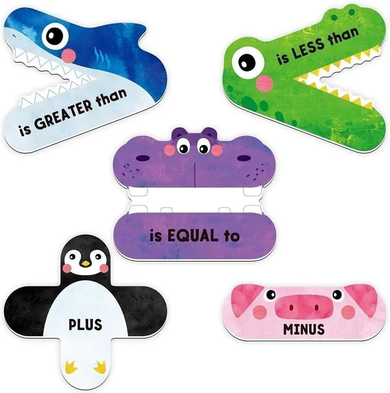 NEW 5PK Magnetic Math Signs & Symbols Learning Set