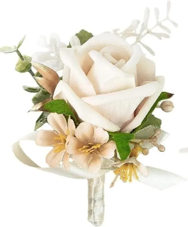 NEW Grooms Boutonnier Artifical Roses Flower