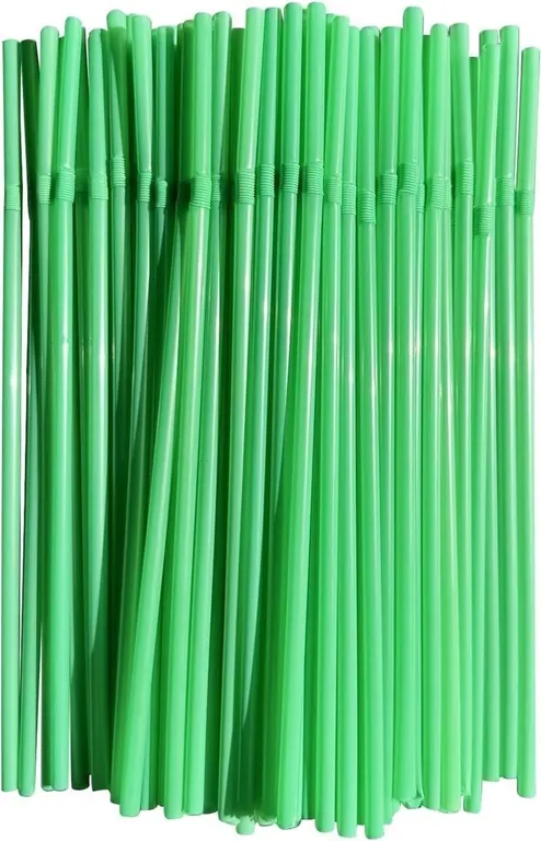 SEALED 200PC Flexible Drinking Straws-Teal