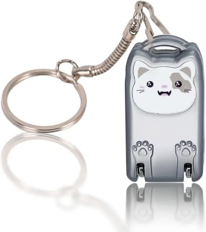 NEW Cat Themed Folding Nail Clippers On Key Chain