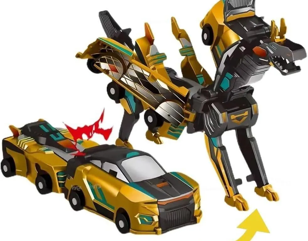NEW 2PK Educational Transforming Dragon Car Toys