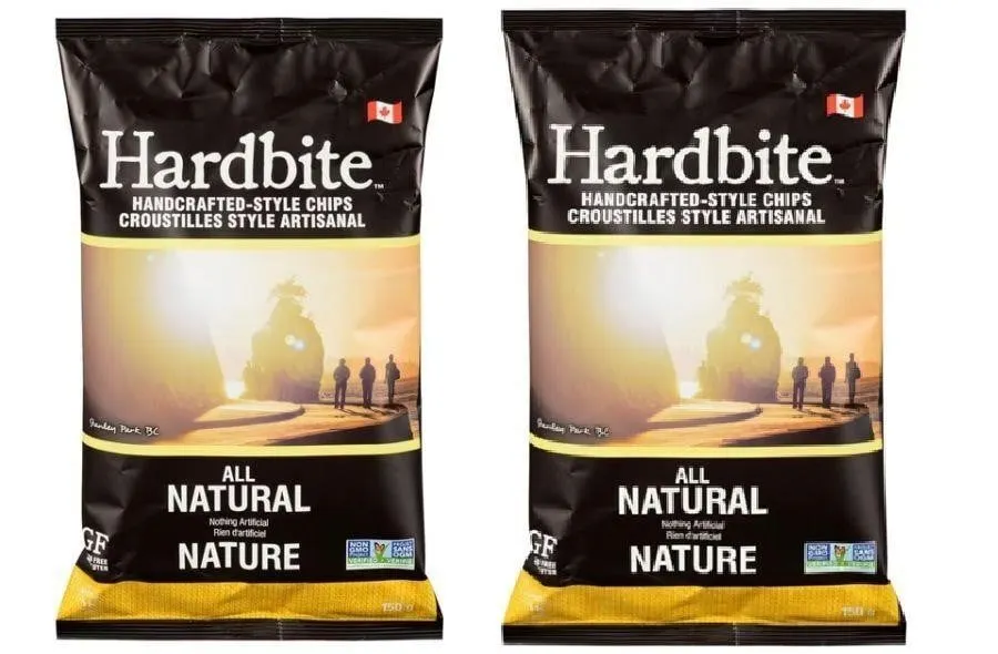 NEW 2PK Hardbite All Natural Potato Chips 150g