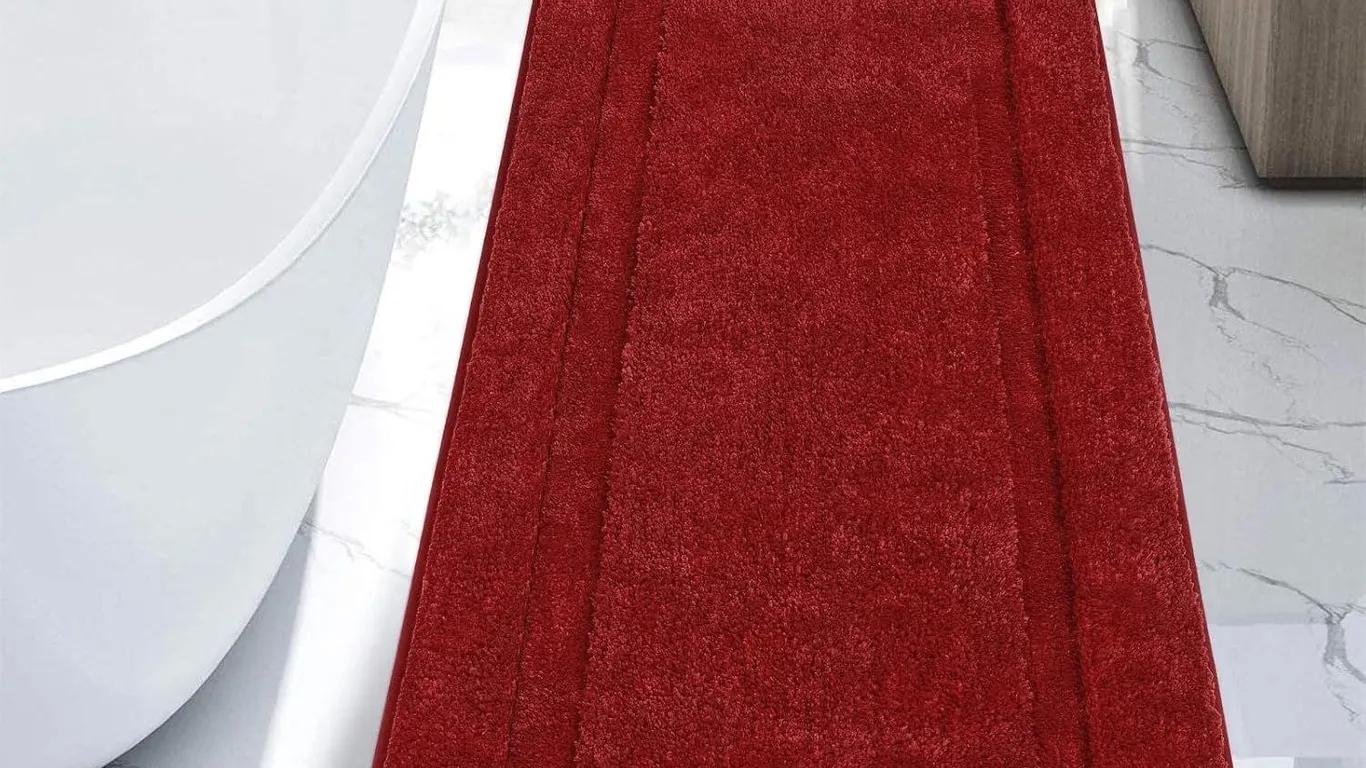 NEW $80 Extra Soft Long Bathroom Runner Rug