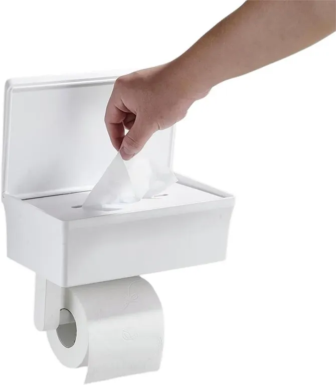 NEW Toilet Paper Holder w/Shelf & Storage