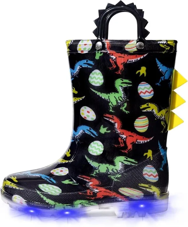 SEALED $33 (12M) Toddler Light-Up Rain Boots
