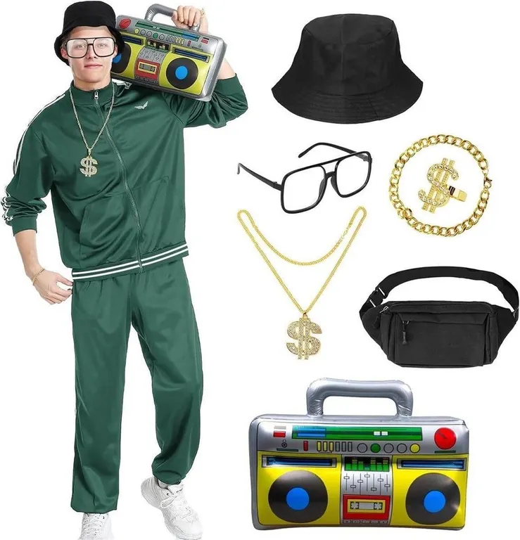 SEALED (3XL) 80s Tracksuit Halloween Costume
