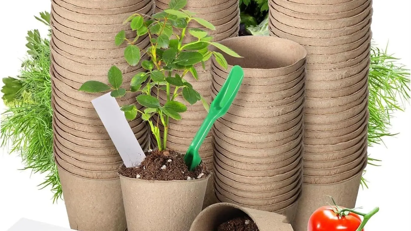 NEW 100PK 2" Seed Starter Peat Pots w/Tools