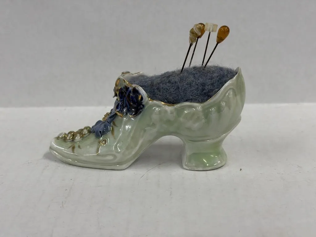 Vintage German Porcelain Shoe Figurine